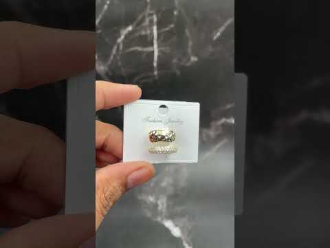 Beaten CZ 18K Gold Anti Tarnish Single Ear Cuff Earring Bulk
