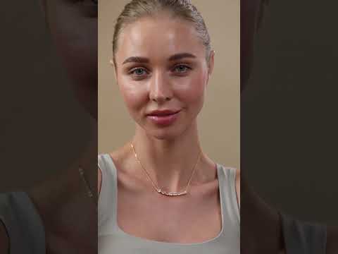 Brass 18K Rose Gold Fluid Crystal Necklace For Women Bulk