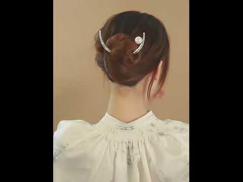 Designer Crescent Moon Gold Silver Plated Pearl Hair Accessories Bulk