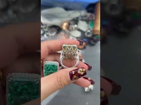 Premium Square Cut Silver Plated CZ Copper Anti Tarnish Fancy Ring Bulk
