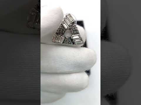 Triangle Aaa Crystal American Diamond Spinal Black Stud Earring Bulk