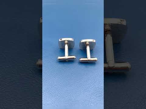 White Silver Crystal Cufflinks In Box Bulk