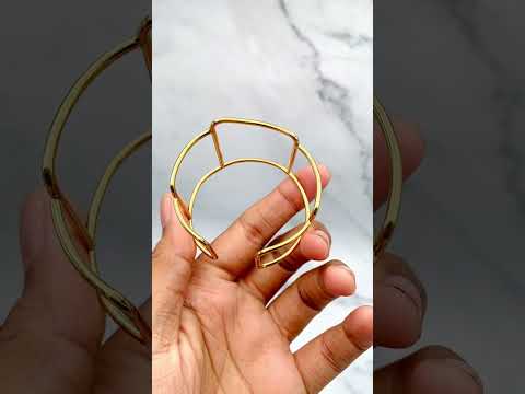 Geometric 18K Gold Anti Tarnish Cuff Bracelet For Women Bulk