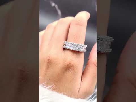 Cushion Cut Solitaire CZ Crystal Black Anti Tarnish Ring Bulk