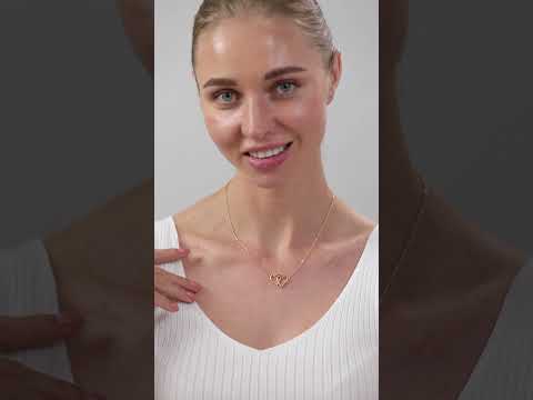Brass 18K Rose Gold Interlocked Heart Necklace For Women Bulk