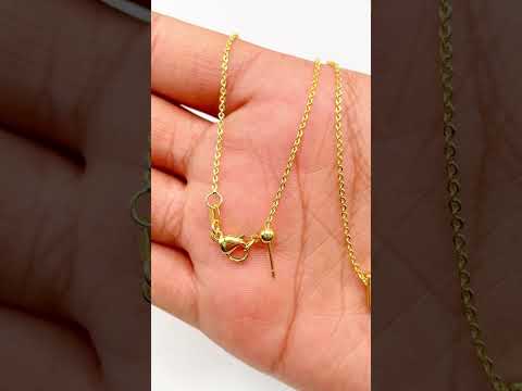 Initial Alphabet Gold Letter A Necklace Pendant Chain Bulk