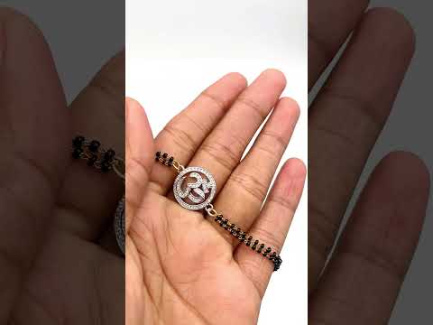 Aum Om 18K Gold CZ Adjustable Hand Wrist Mangalsutra Bracelet Bulk