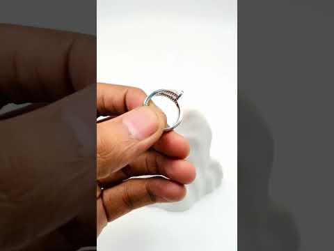 Nail Screw Baguette Cubic Zirconia Anti Tarnish Free Size Ring Bulk
