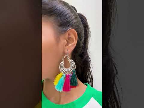 Silky Hanging Filigree Sky Blue Chandbali Dangle Earring Bulk