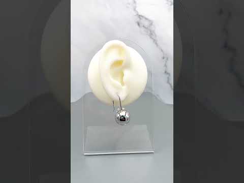 Ball Glossy 18K Gold Anti Tarnish Drop Hoop Earring For Women Bulk