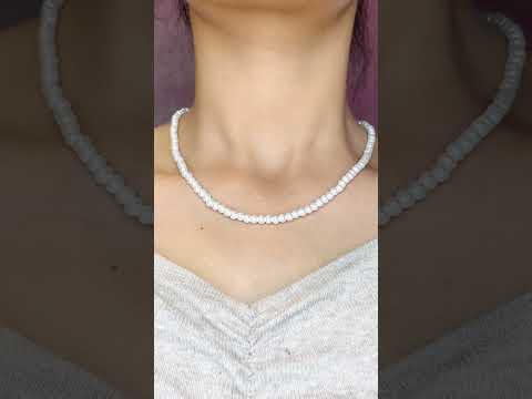 Simple Pearl White 18K Gold Anti Tarnish Necklace For Women Bulk