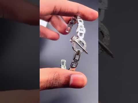 Link Nail Screw 18K Gold CZ Anti Tarnish Copper Cuff Kada Bangle Bulk