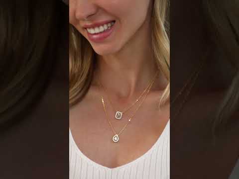 Brass 18K Rose Gold Solitaire Layered Necklace For Women Bulk