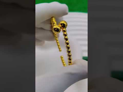 Glossy 18K Gold Ball Cuff Kada Bangle Bracelet For Women Bulk