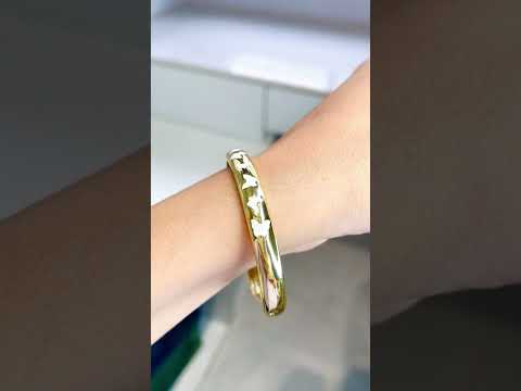 Copper Multi Colour Butterfly Enamel 18K Gold Bangle Cuff Kada Bulk