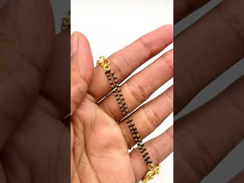 Aum Om 18K Gold CZ Adjustable Hand Wrist Mangalsutra Bracelet Bulk