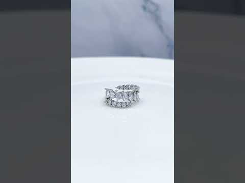 Pear Drop Cubic Zirconia Silver Anti Tarnish Adjustable Ring Bulk