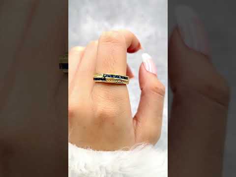 Ruby Red Copper Zig Zag Cubic Zirconia 18K Gold Open Back Ring Bulk