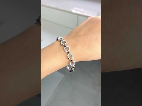 Copper Cubic Zirconia Round Gold Openable Bangle Cuff For Women Bulk
