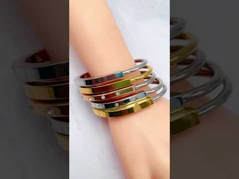 Customized Personalized Engraved Initial Letter Silver Stainless Steel Kada Bracelet For Men Women