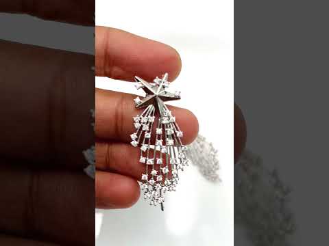 Star Filigree CZ 18K Gold Anti Tarnish Dangler Earring Bulk
