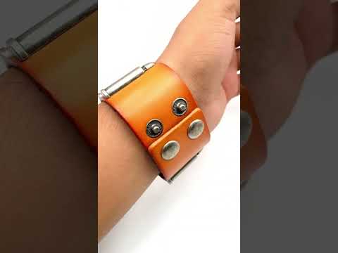 Men Genuine Brown Tan Leather Bullet Wrist Band Bracelet For Men Bulk