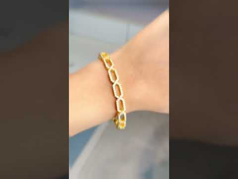 Stylish Copper Cubic Zirconia Gold Kada Bangle Bracelet For Women