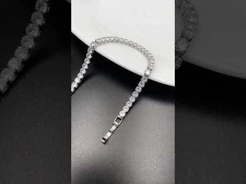 Classic Cubic Zirconia American Diamond Silver Tennis Bracelet Bulk