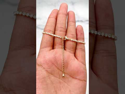Clover Flower Solitaire CZ 18K Gold Anti Tarnish Tennis Bracelet Bulk