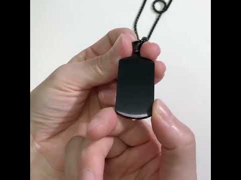 Leather Finish Gold Black 316L Stainless Steel Dog Tag Customized Personalised Laser Engraved Pendant Chain for Men