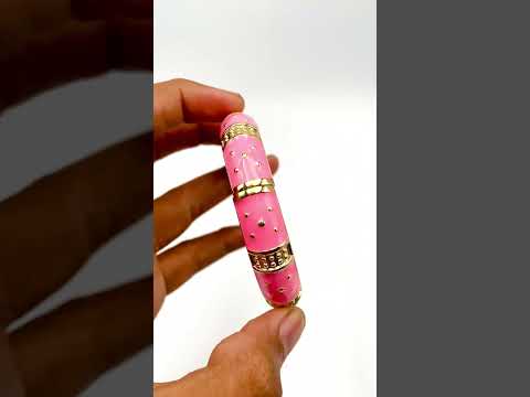 Traditional Enamel Pink 18K Gold Anti Tarnish Openable Kada Women Bulk