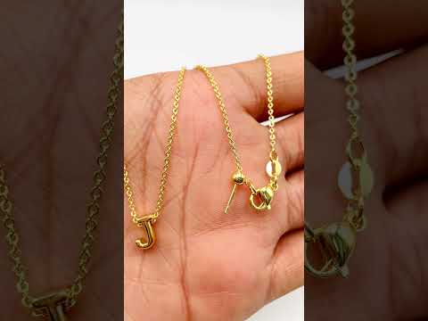 Initial Alphabet Gold Letter A Necklace Pendant Chain Bulk