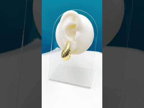 Chunky Swirl Shell Textured Gold Anti Tarnish Copper Stud Earrings Bulk