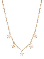 Luxury Dainty Star Rose Silver Gold CZ Anti Tarnish Brass Necklace Bulk