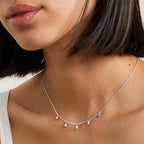 Luxury Dainty Star Rose Silver Gold CZ Anti Tarnish Brass Necklace Bulk
