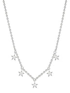 Luxury Dainty Star Rose Silver Gold CZ Anti Tarnish Brass Necklace Bulk