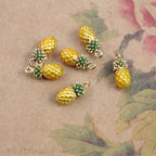 Designer Multi Color Fruit Charm Enamel Gold CZ Copper Pendant Bulk