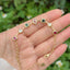 Wholesle Multi Color Heart Links & Chain Gold CZ Copper Bracelet