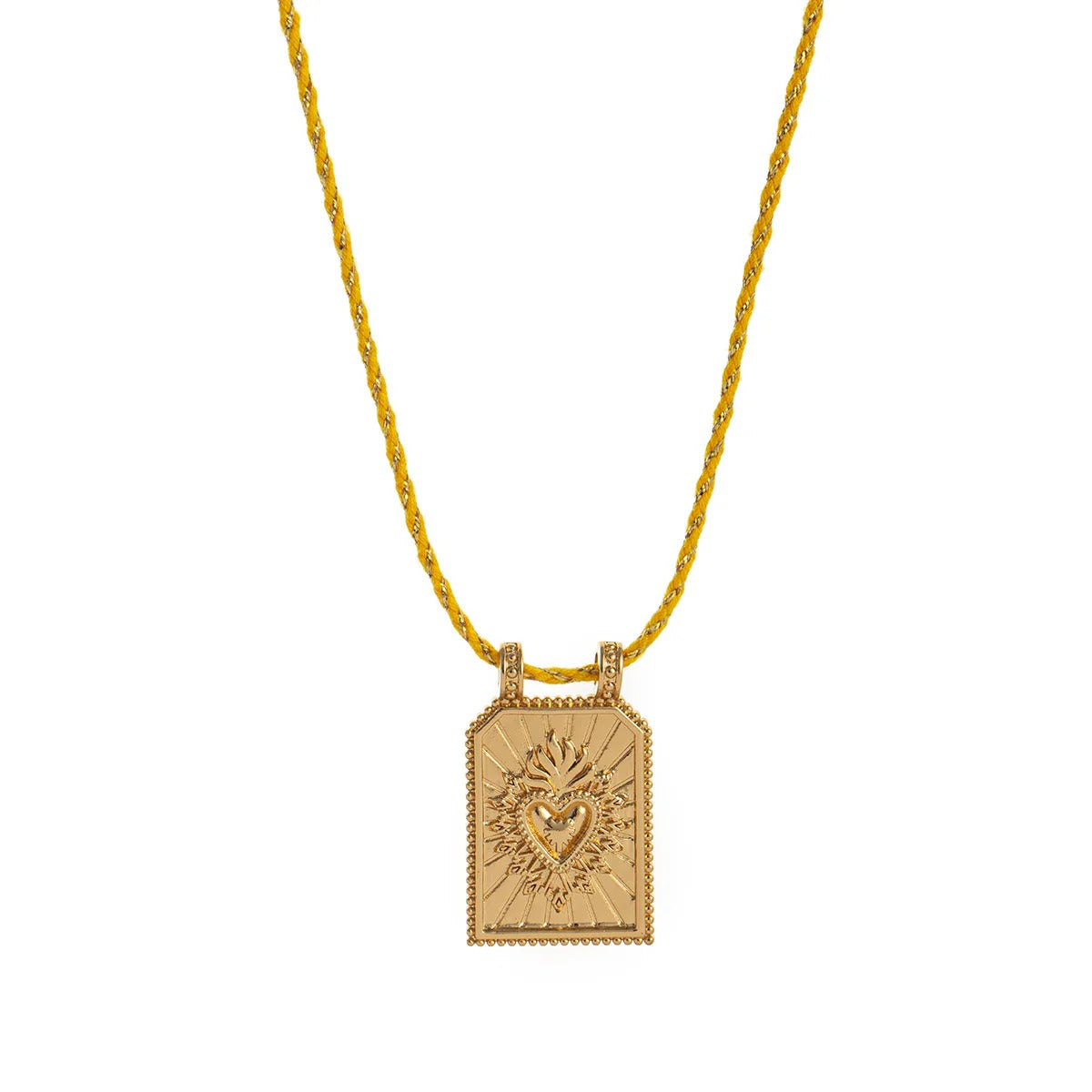 Dual Heart Gold Pink Green Thread Anti Tarnish Necklace Pendant Bulk
