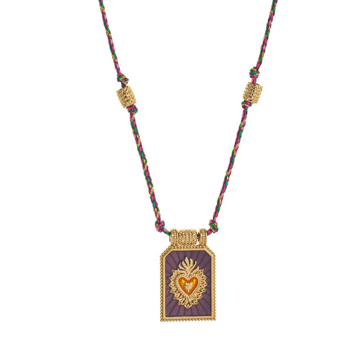 Dual Heat Gold Multi Beads Thread Anti Tarnish Necklace Pendant Bulk
