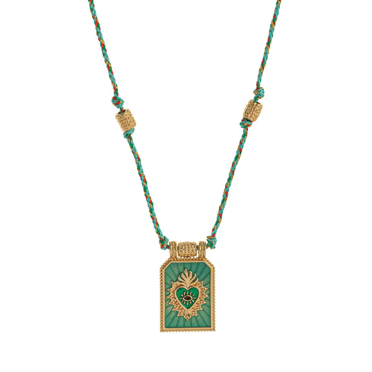 Dual Heat Gold Multi Beads Thread Anti Tarnish Necklace Pendant Bulk