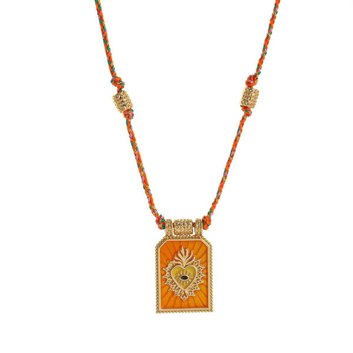 Dual Heat Gold Multi Beads Thread Anti Tarnish Necklace Pendant Bulk