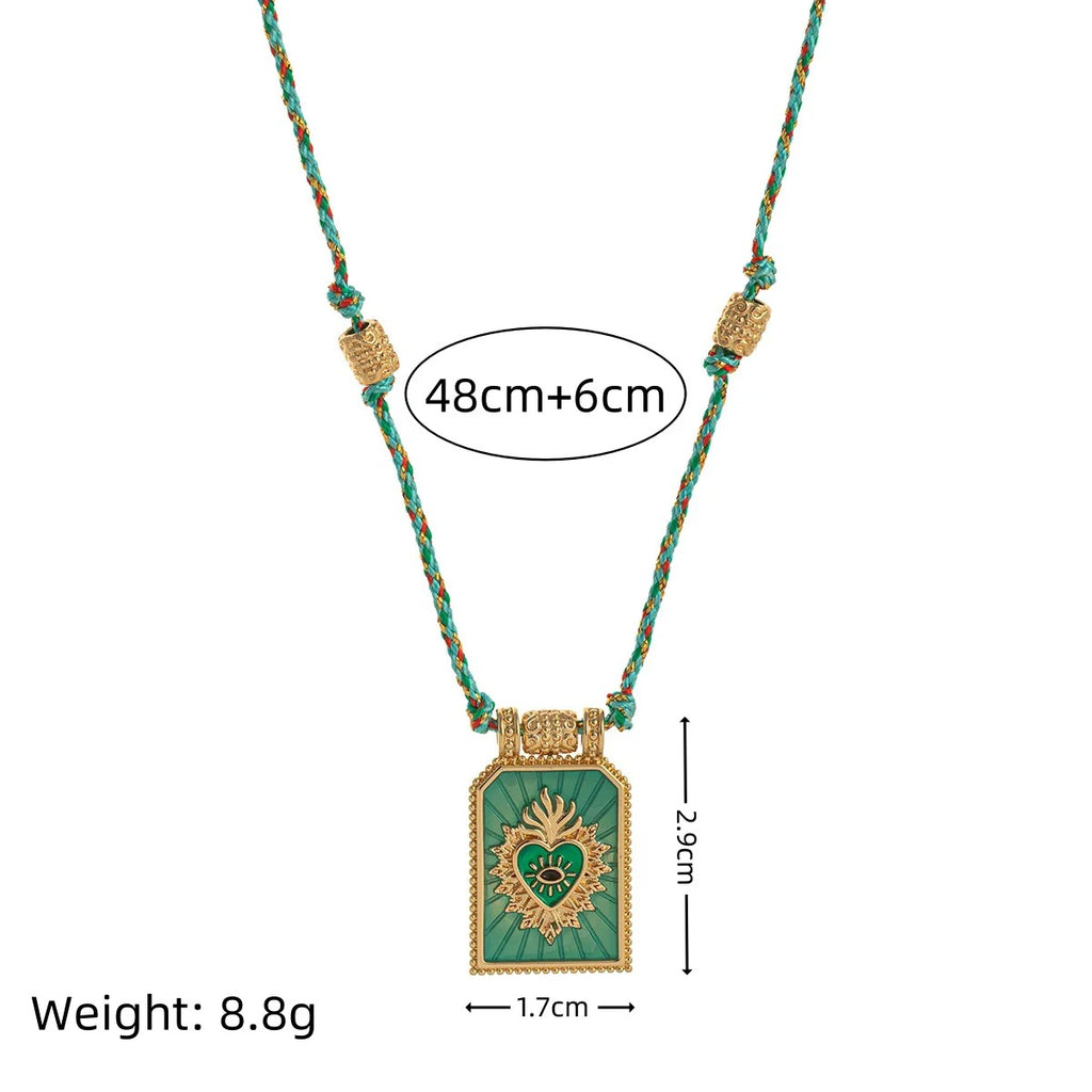 Dual Heat Gold Multi Beads Thread Anti Tarnish Necklace Pendant Bulk