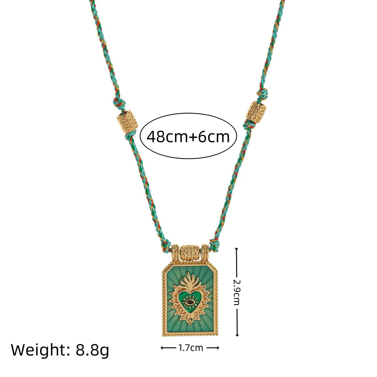 Dual Heat Gold Multi Beads Thread Anti Tarnish Necklace Pendant Bulk