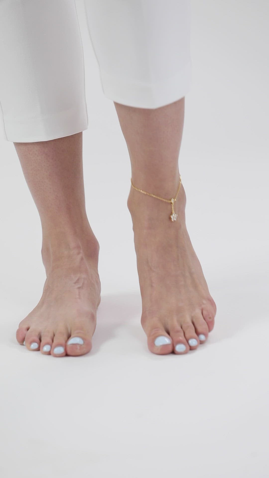 Brass 18K Rose Gold Nakshatra Chain Anklet For Women Bulk