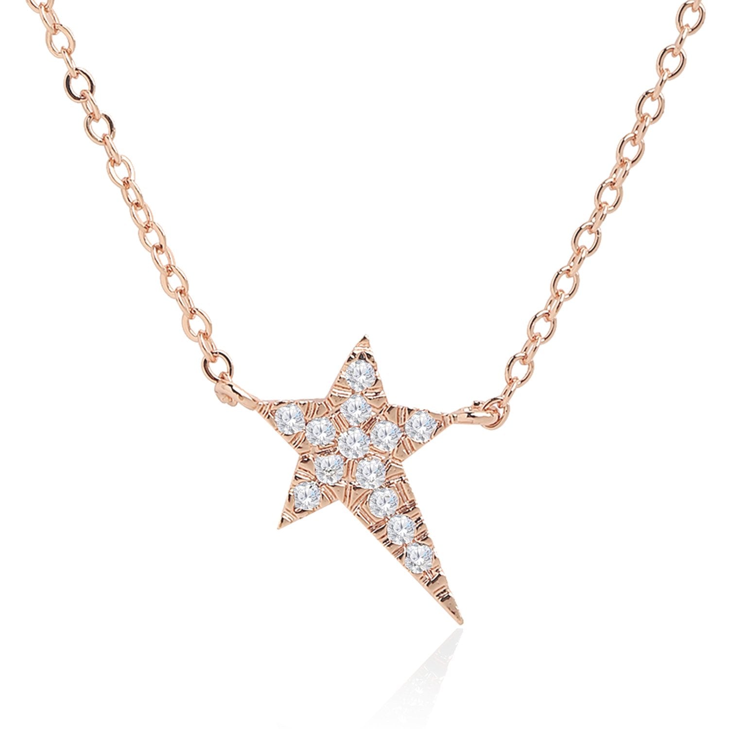 Brass 18K Rose Gold Star Motif Pendant For Women Bulk