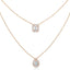 Brass 18K Rose Gold Solitaire Layered Necklace For Women Bulk