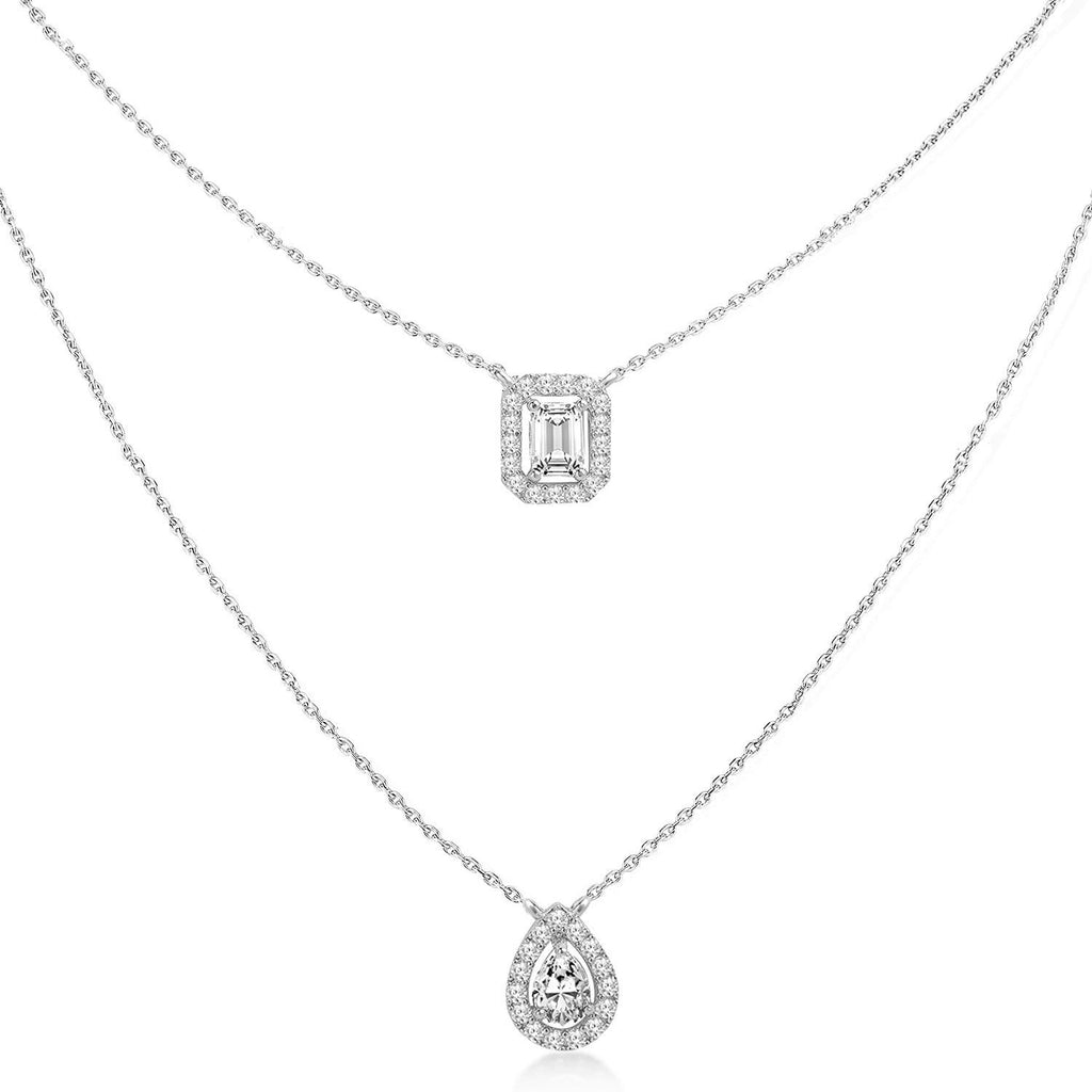 Brass 18K Rose Gold Solitaire Layered Necklace For Women Bulk
