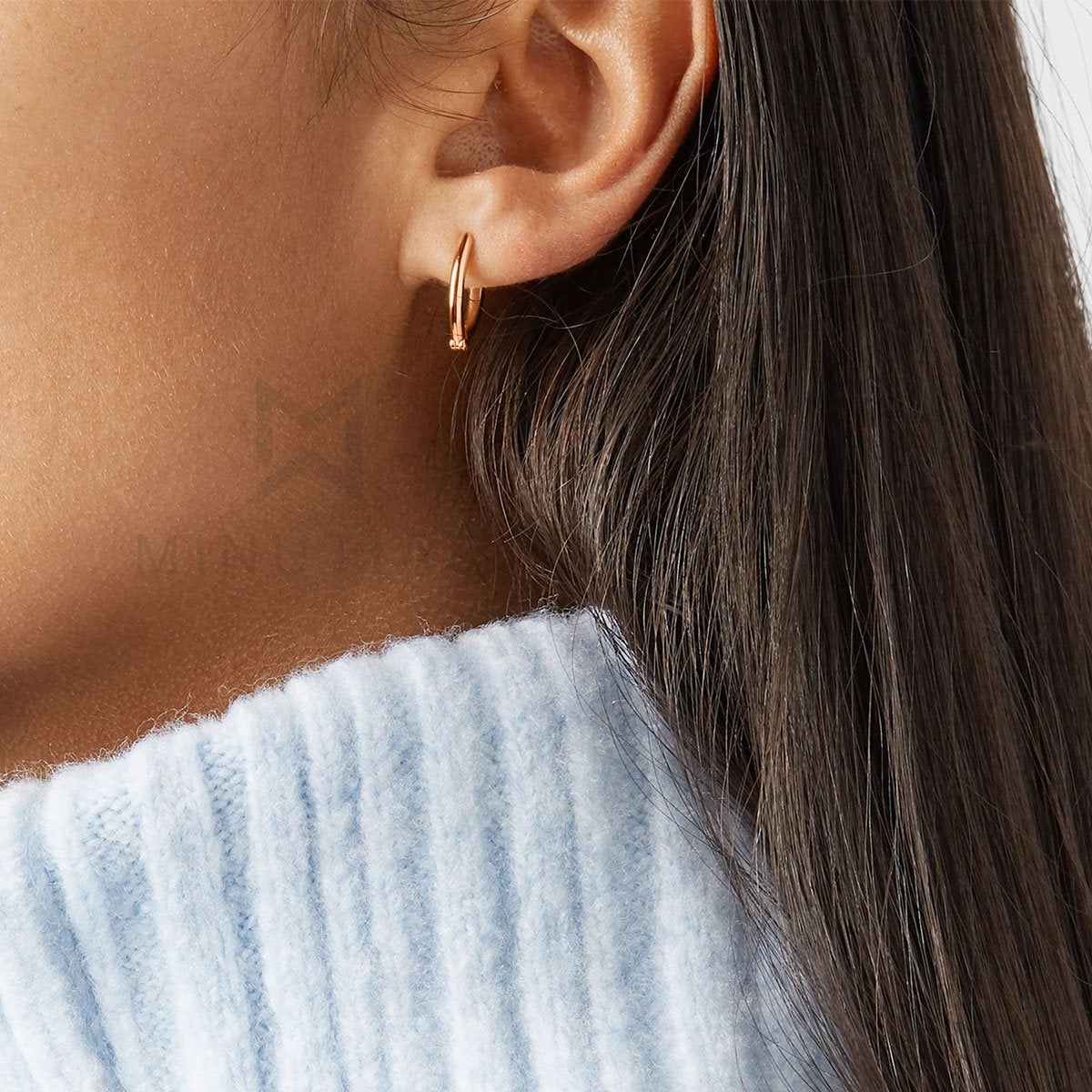 Brass Rose Gold Everyday Stackable Combo Earrings Earring Pair Bulk Secondary image