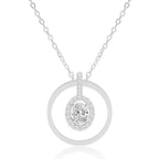 Brass 18K Rose Gold Oval Geometric Pendant For Women Bulk